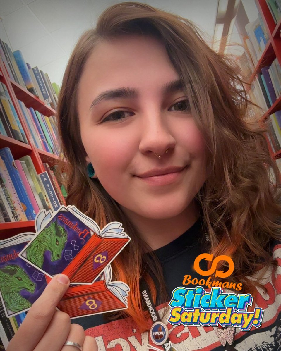 bookmans's tweet photo. May Sticker of the Month Artist Spotlight: Jessi! ✨ This month's sticker was designed by Jessi from our Flagstaff location! 

Don't miss your chance to grab this month's sticker!

#BookmansFinds #StickerSaturday https://t.co/02kagegs4s