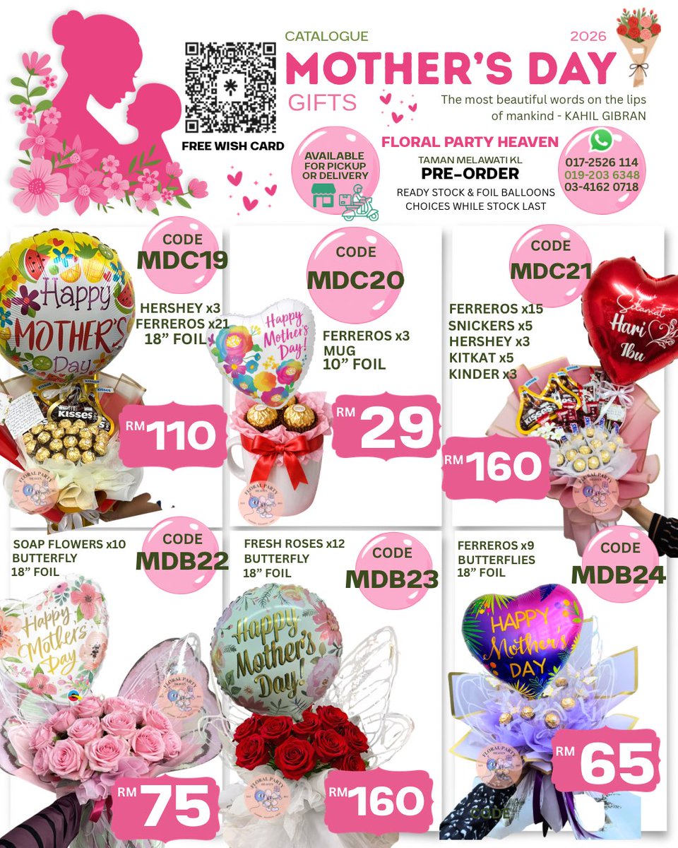Party_Heaven's tweet photo. MOTHERSDAY SPECIAL 
#mothersday #mothersdaygift #mothersdaykl
#hariibu

SENANG BELI BELON DAN HADIAH SINI!🎁🎈
@party_heaven 
@partyheavenshop 
@partyheavenballoon 

#partyheaveneasy #tamanmelawati #kedaiparty #partyheavenmalaysia #heliumballoon 
#surprisebouquetkl https://t.co/ifLGFcrEjW