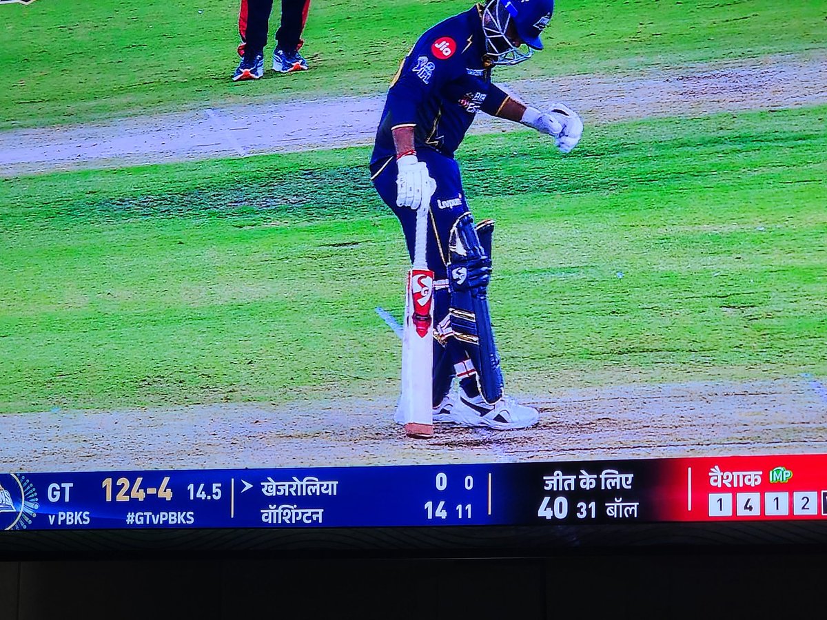 chetans278's tweet photo. @JioHotstar @IPL2026Club @StarSportsIndia @aajtak @ANI can someone answer who is this Khejrolia new debutant as per the shown name here?? I thought its Tewatia, lol https://t.co/LhyrdouUFr