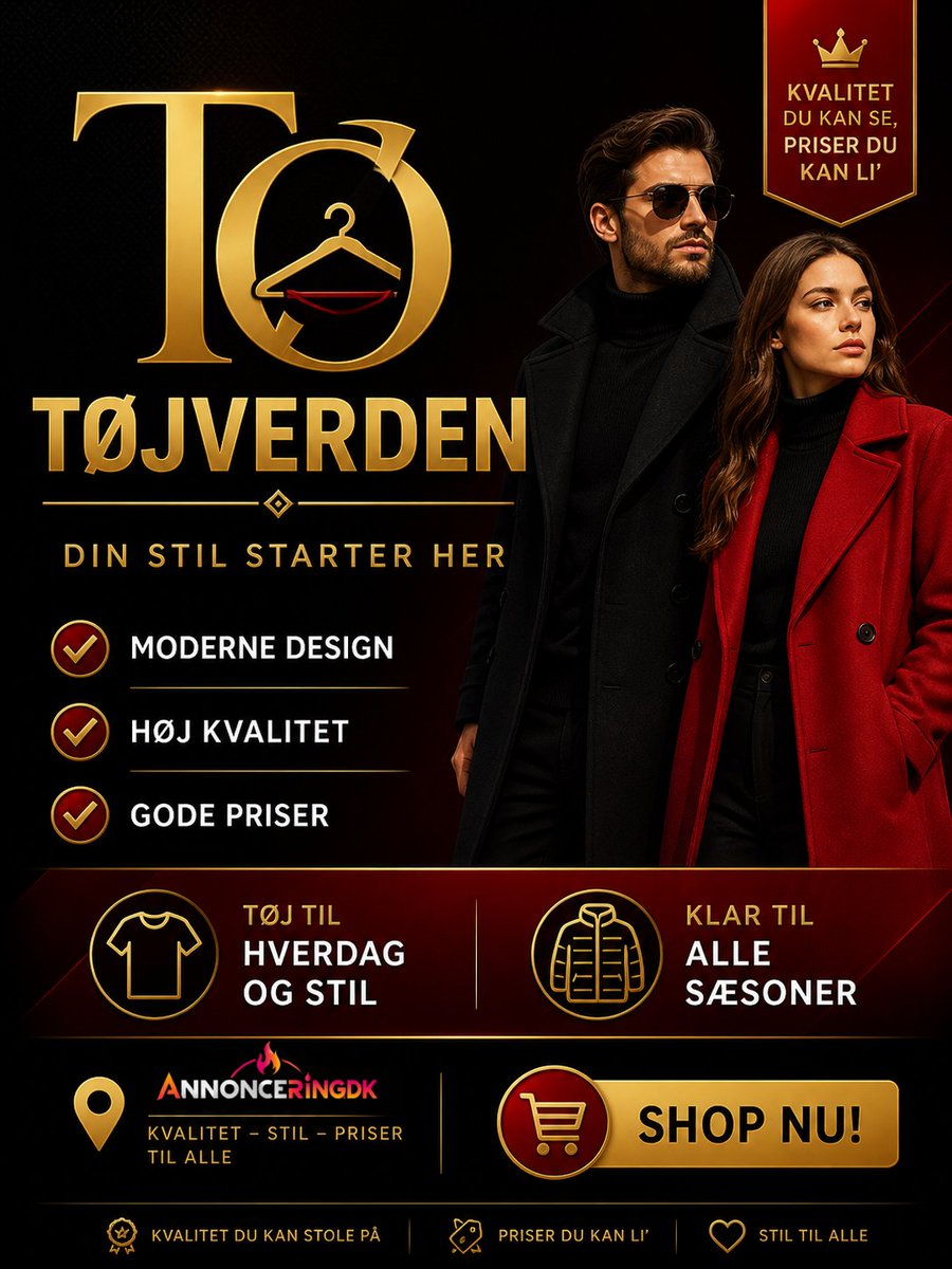 AnnonceringDK's tweet photo. ✭ TØJVERDEN  
✭ Danish DK 🇩🇰
✭ Tak fordi du valgte os | AnnonceringDK https://t.co/TVNAc9QHft
