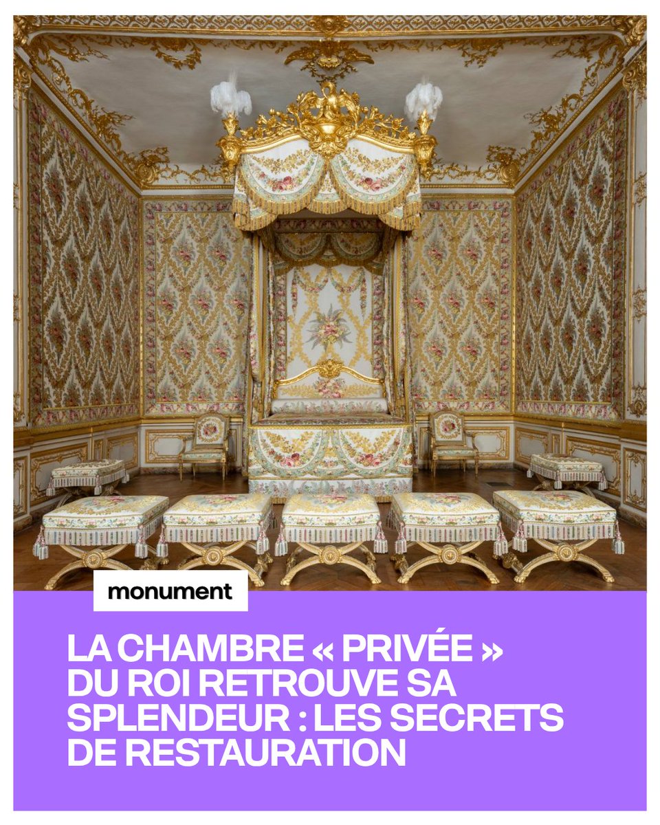 🏰 À Versailles, la chambre privée du roi retrouve aujourd’hui un éclat spectaculaire, au terme d’une restauration hors norme qui redonne vie à l’un des plus fascinants ensembles d’arts décoratifs français ➡️ trib.al/dX9TwSb