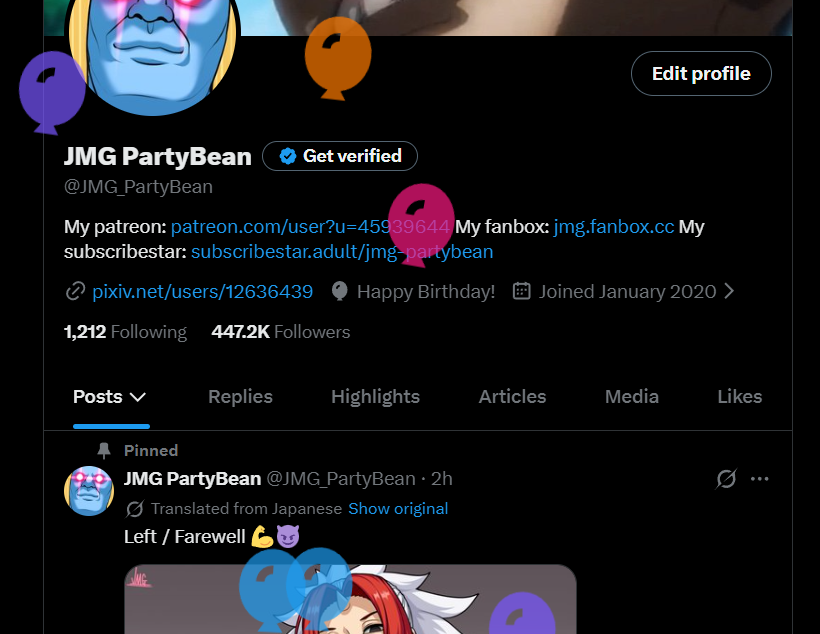 JMG PartyBean tweet media