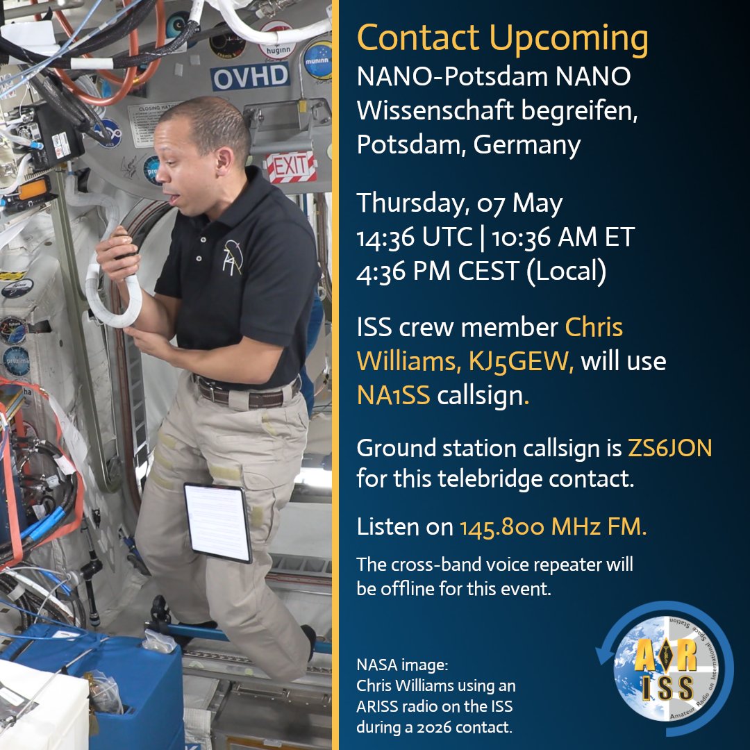 ARISS - Amateur Radio on the ISS tweet media