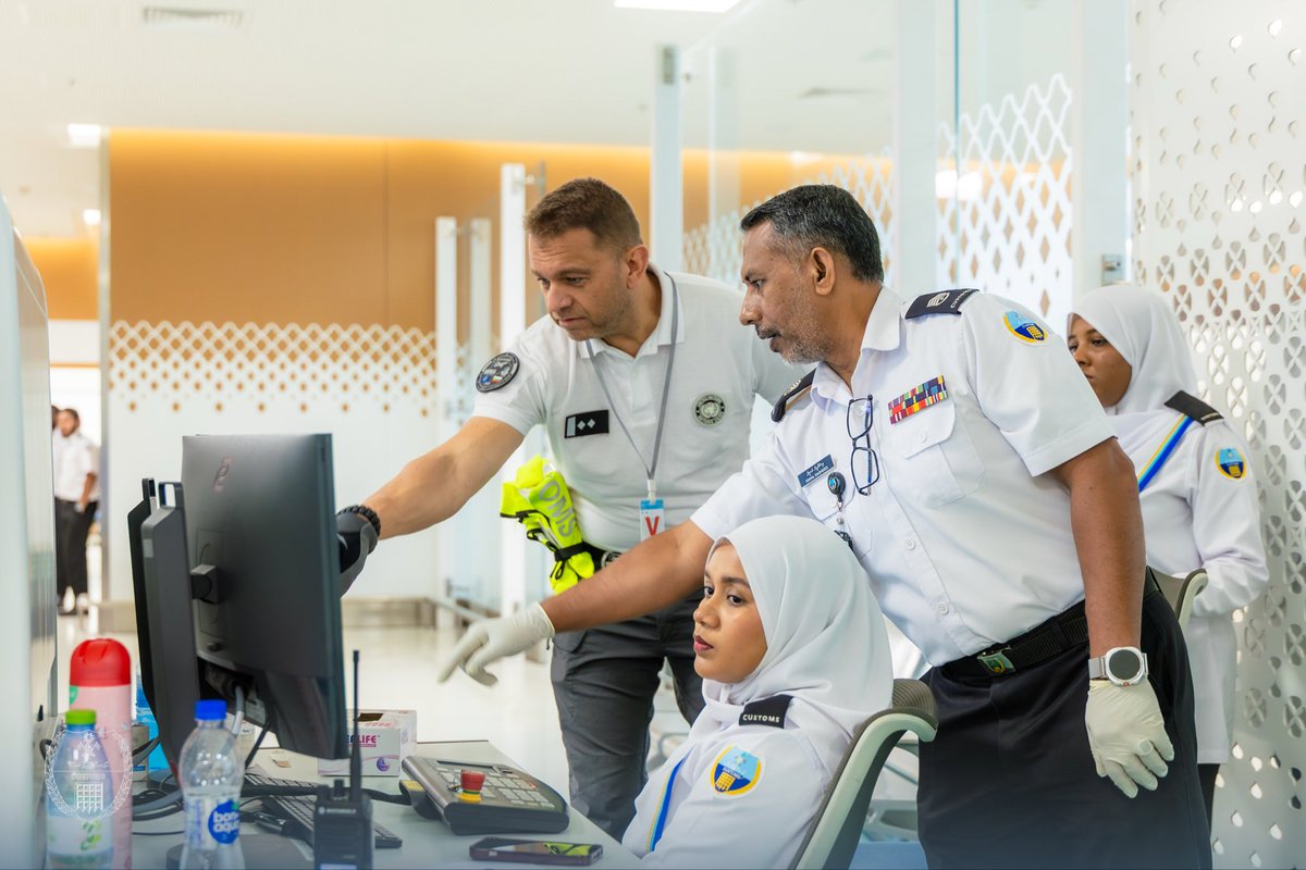 CustomsMv's tweet photo. Some clicks from the field visit to the passenger terminal by participants of the “UNODC-PCCP High-risk Passenger Targeting Training ,” as part of their practical sessions. https://t.co/11EsTsTEkL