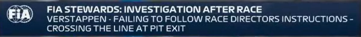 One day the FIA's stewards will actually do their jobs.