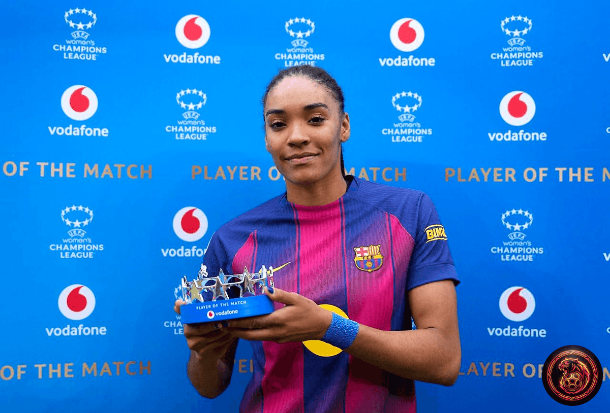 FootballGoalFC's tweet image. 🚨 𝗕𝗥𝗘𝗔𝗞𝗜𝗡𝗚  

Salma Paralluelo is officially named PLAYER OF THE MATCH against Bayern Munich! 👑🇪🇸  

⭐️ 1 GOAL and 1 ASSIST from the Barça star!  

What a performance! Can she keep this form going? 🔥  

#ChampionsLeague #Barca #WomensFootball #MatchWinner