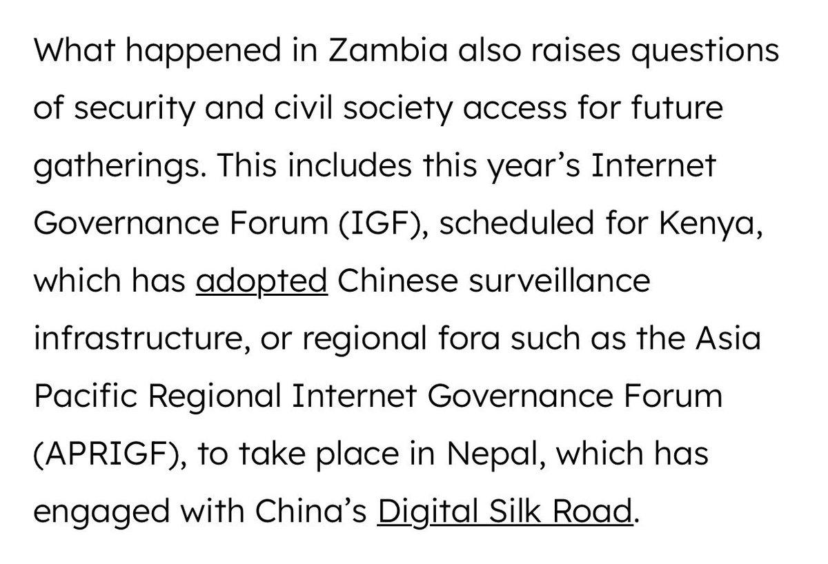 williamnee's tweet image. #ICYMi: RightsCon, one of the largest gatherings of democracy &amp;amp; human rights experts,was abruptly canceled by Zambia due to #CCP pressure

In this must-read piece, @article19org’s @michaelcaster lays out the implications, including for future gatherings👇

techpolicy.press/chinas-disrupt…