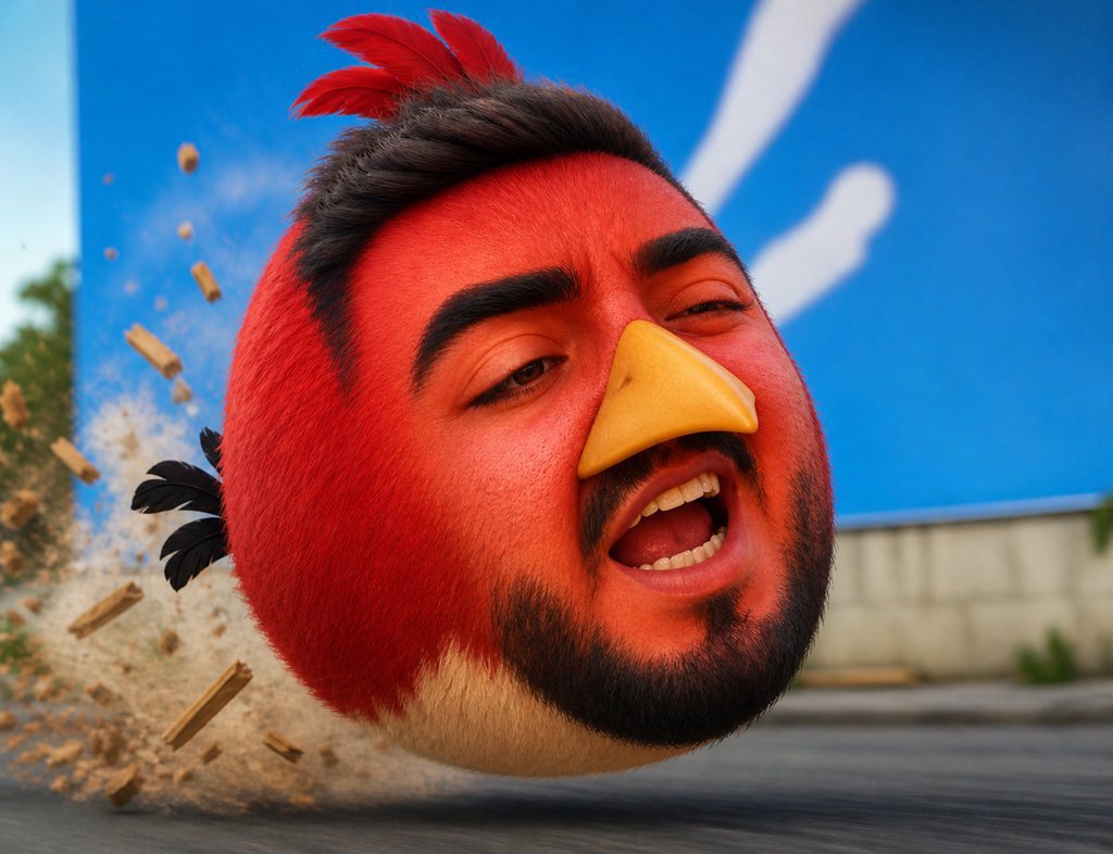 هيدا حرام يكون angry birds هيدا لازم يكون خنزير بيطلع اجمل 😂😂