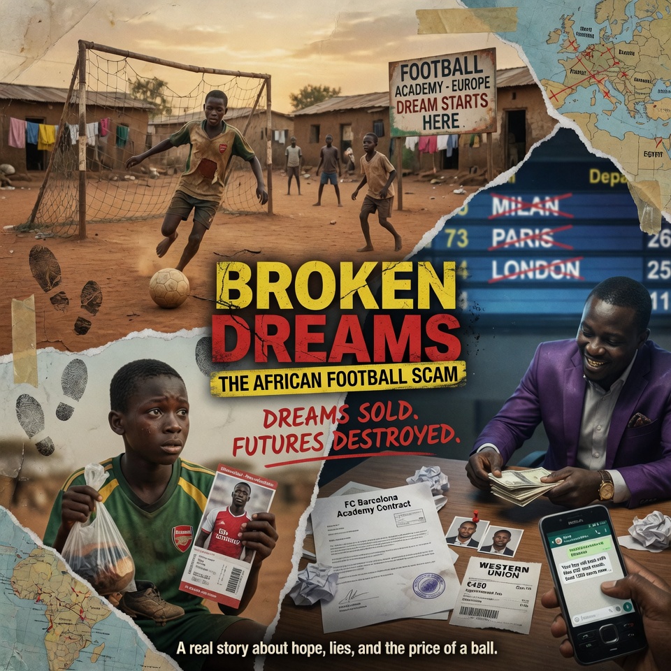 FittMedex's tweet image. He dreamed of playing in Europe. ⚽

His family sold everything.
The contract was fake.
The club didn't exist.
The visa never came.

Dreams sold for money.
Futures destroyed.

The world needs to know. 🌍

#FootballScam #HumanRights #ChildProtection