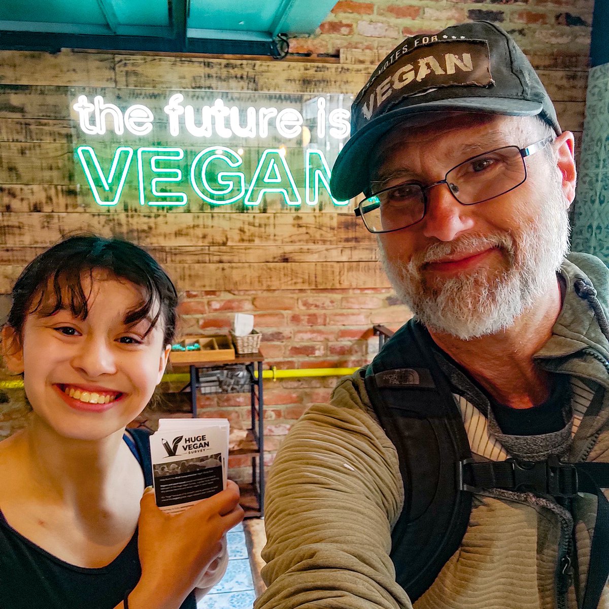 Jayseecosta's tweet image. Another day placing my flyer for the Huge Vegan Survey around London vegan eateries. @unitydiner and @veganyes_  were very kind. If you are vegan or plant based, and 18 or over,  please fill it  and share it. The link is  forms.gle/dc8s9BzkTVXkgg…
. #vegan #plantbased