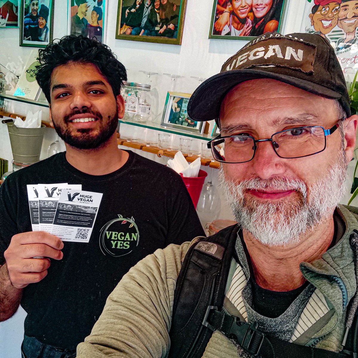 Jayseecosta's tweet image. Another day placing my flyer for the Huge Vegan Survey around London vegan eateries. @unitydiner and @veganyes_  were very kind. If you are vegan or plant based, and 18 or over,  please fill it  and share it. The link is  forms.gle/dc8s9BzkTVXkgg…
. #vegan #plantbased