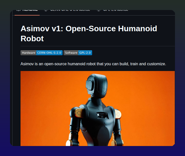 Open-source 1.2m humanoid robot built from 7075 aluminium

github.com/asimovinc/asim…