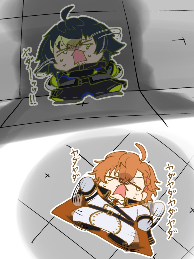 #絵ライぞ伊波 #ハルアート 
駄々こねバトル 