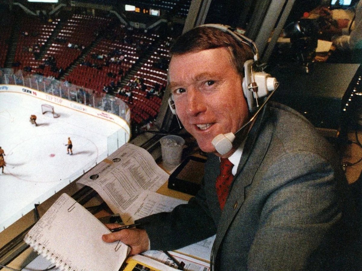 FanTrueman's tweet photo. Jim Robson (Vancouver Canucks)

Another legend behind the mic, really accelerated the play with his play-by-play. May he rest in peace https://t.co/75pITD09iX