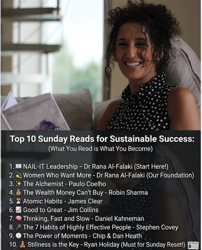 ChangesLight's tweet image. You aren't what you eat. You are what you read.

#NAILITLeadership #BookRecommendations #HighPerformance #PersonalGrowth #BankHoliday #SwitchOff #StrategicStillness #SelfMastery #ReadingList #SundayReset #DrRanaAlFalaki
