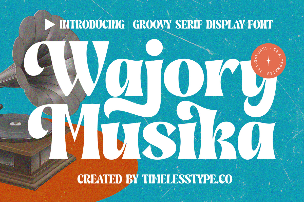 FontSpace's tweet image. Wajory Musika by TimelessType.co fontspace.com/wajory-musika-… #font #typography #graphicdesign