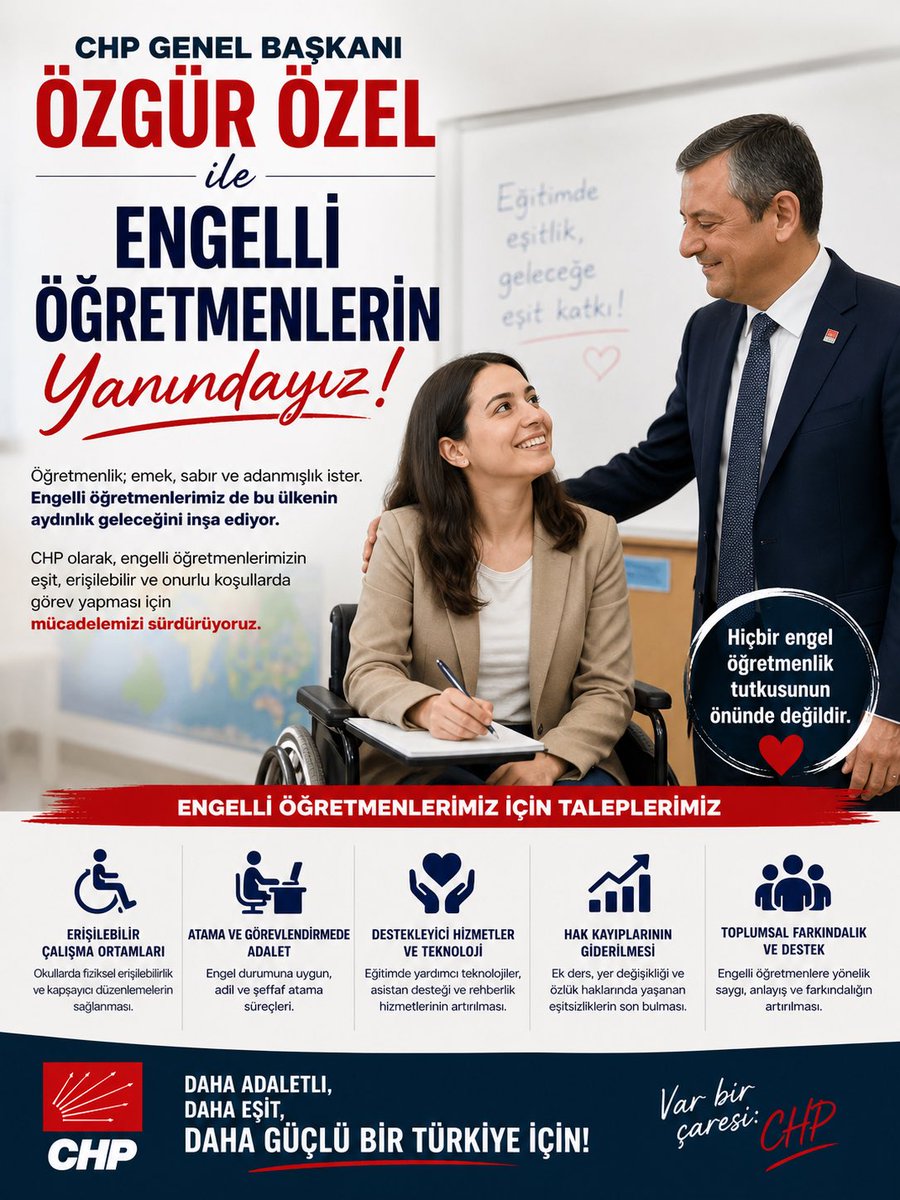 batselona's tweet photo. Bizi görmeyenler yok sayanlar verdikleri sözü tutmayanlar dan olmayın
Sayın genel başkanım @eczozgurozel @chpgenclikgm @herkesicinCHP 

 #2024EngelliÖğretmenSesVer https://t.co/sk7o7G8aMF