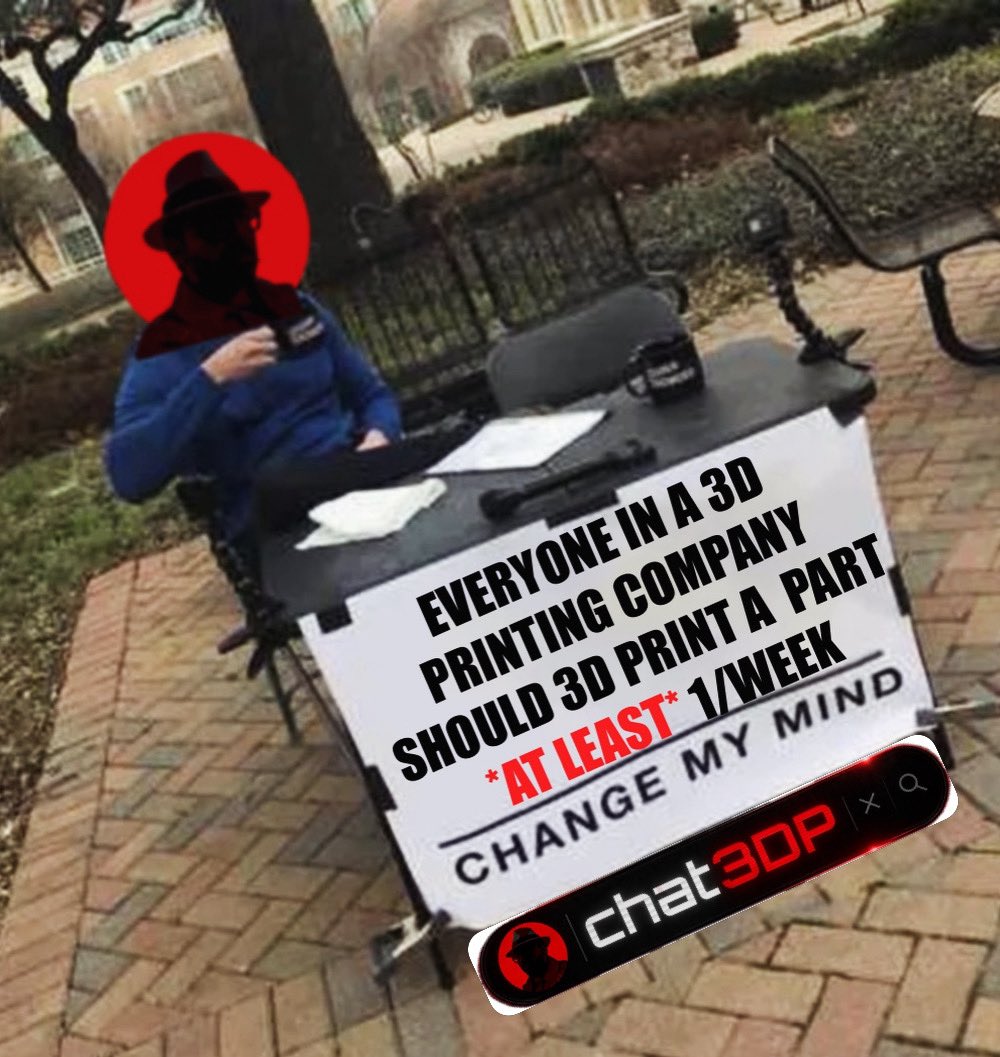 ELGR3CO's tweet image. We have an epidemic in the #3dprinting industry…not enough people ACTUALLY use a #3dprinter regularly. In fact, a power user like myself is RARE. But WHY?  

I personally believe you should be 3Dprinting 3-5 times a week (on average), but even at a BARE MINIMUM of 1 #3Dprint a