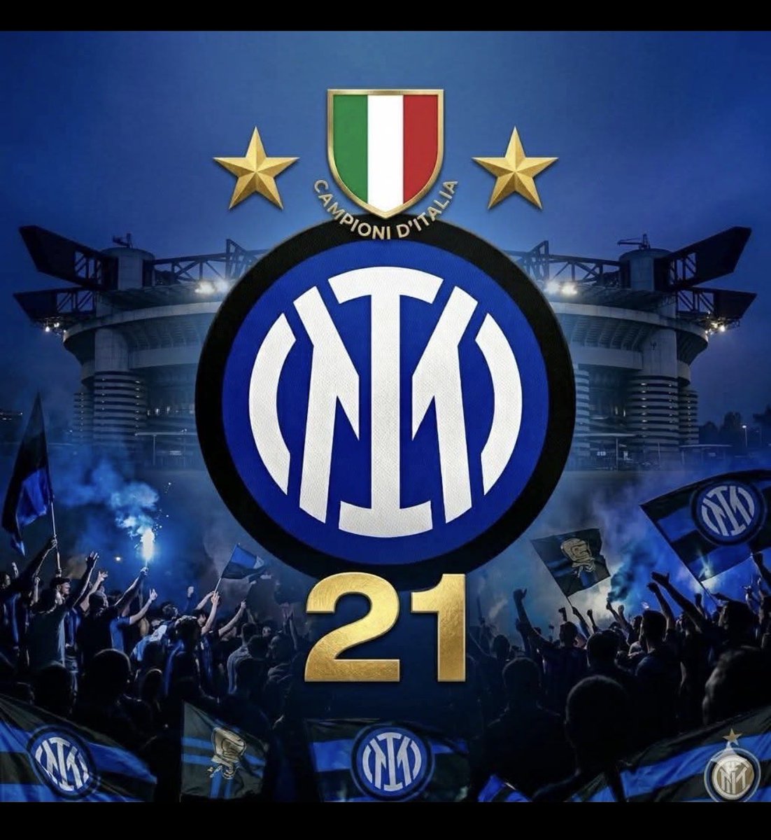 AntrawyJ's tweet photo. هذا الانتر الكبير … هذا الانتر العشق 
الف مبرووك يا شعب الانتر الكبير 
الدوري ال21 😘😘😘😘😘💙🖤💙🖤💙🖤💙🖤💙🖤 https://t.co/HHz9MW495L