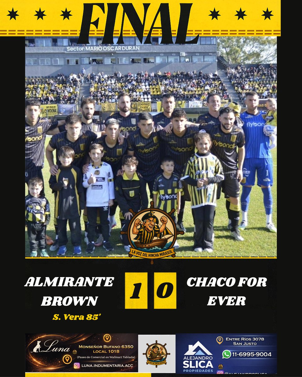 🟡⚫ GANOOOOOOOO ALMIRANTE BROWN FRENTE A CHACO FOR EVER!!!!!
.
Diseño: @_matiso
.
#DaleBrown