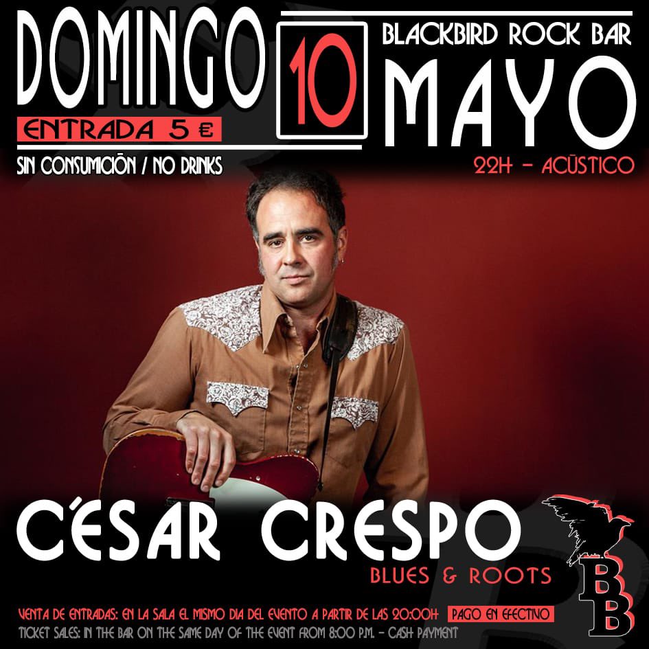 Blackbirdrockba's tweet image. Los conciertos de esta : VIERNES 8 #stairwaytoheaven , SÁBADO 9 @javier__insua (trío), DOMINGO 10 @cesar_crespo_guitar , A las 22h! Reservas por MD en rrss o al mail blackbirdrockbar@gmail.com ! #rock #blackbirdrockbar #madrid