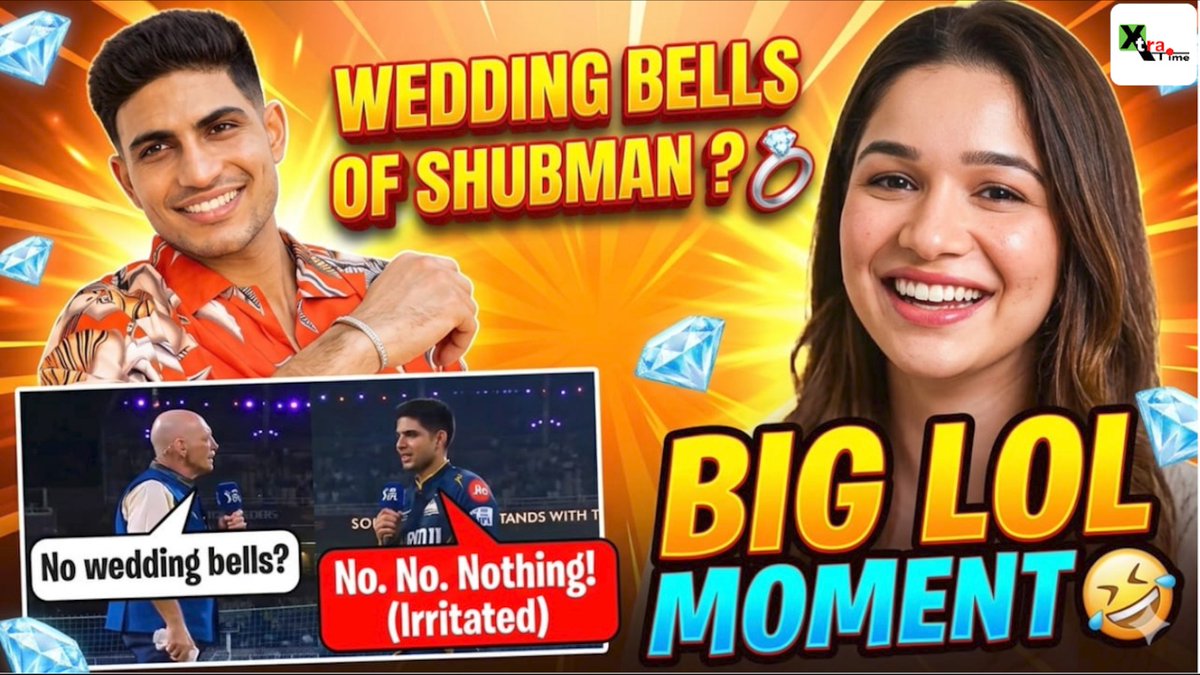 xtratimeindia's tweet photo. Shubman Gill Goes Into Shock as Danny Morrison Asks Awkward Wedding Question। IPL 2026
https://t.co/QmxQNvAzTS
#IPL #IPL2026 #ShubmanGill #DannyMorrison #GTvsPBKS #XtraTime https://t.co/cyTtWHH4oV