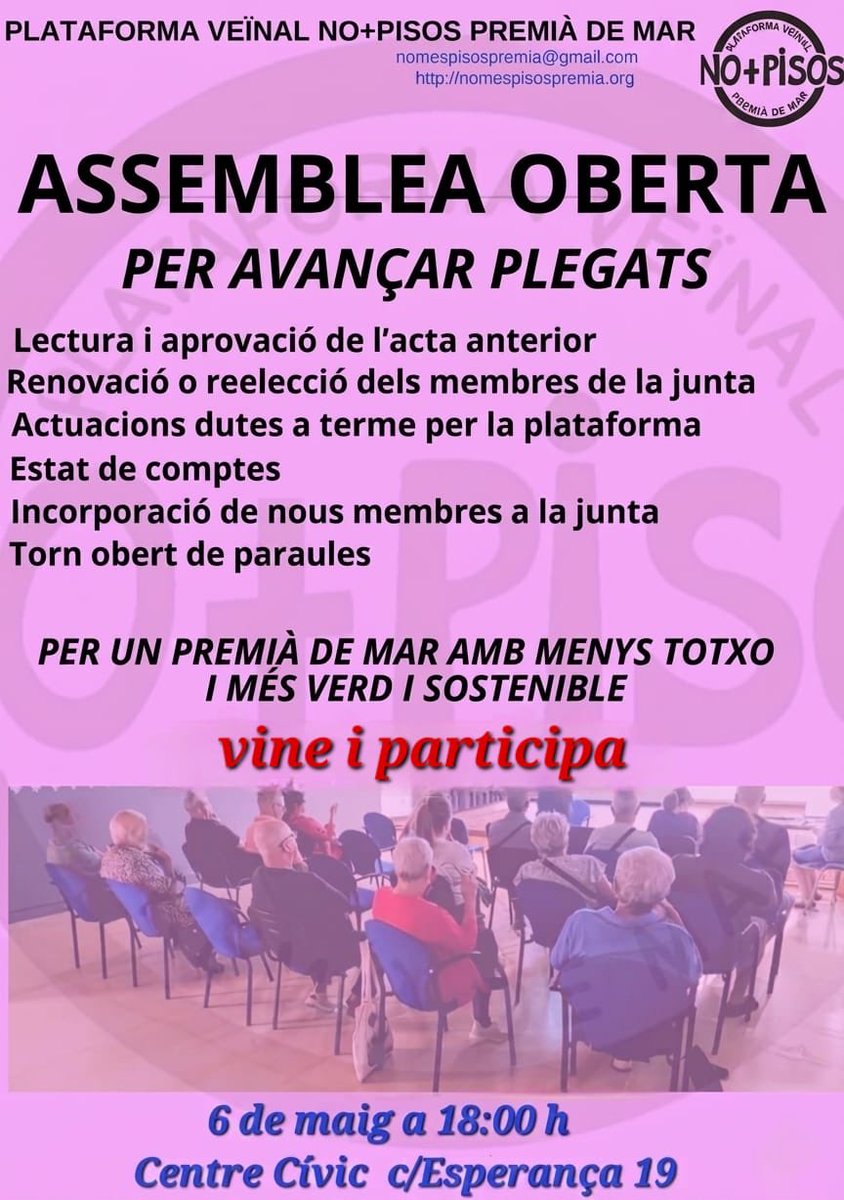 NoMesPisos's tweet photo. El dia 6 a les 18h ens hi acompanyes? https://t.co/HXgD3z3Bpl