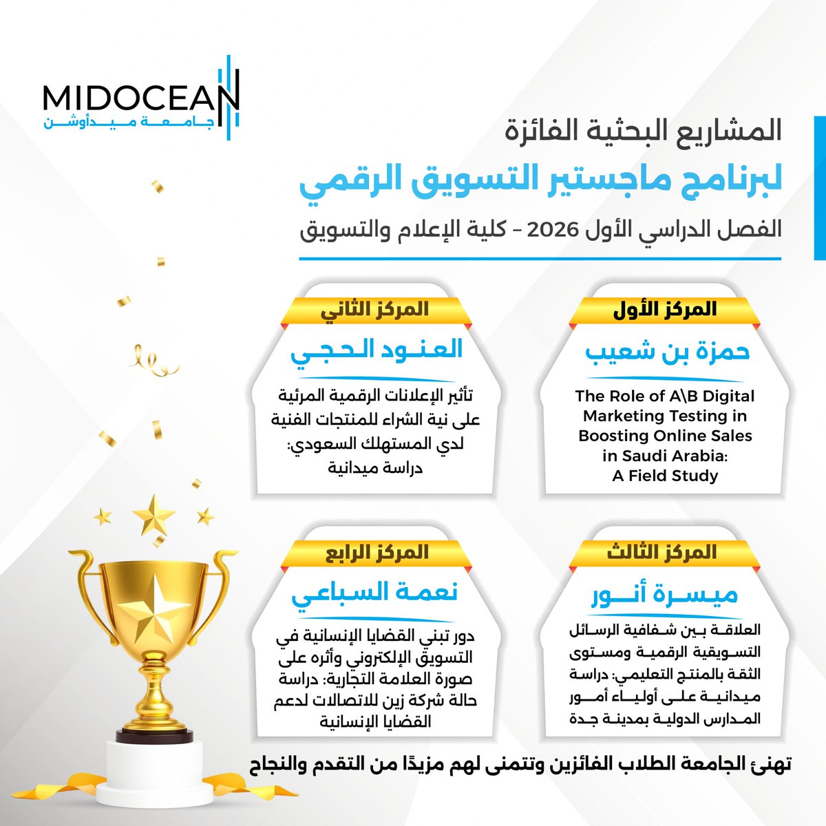 Midocean University | جامعة ميدأوشن tweet media