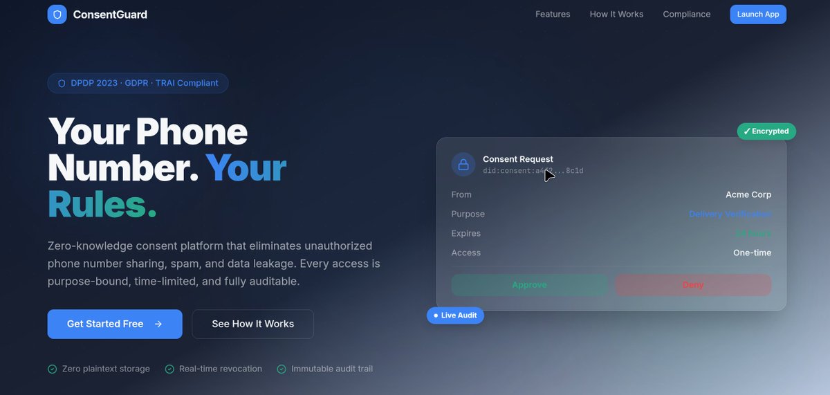 t_dumbre's tweet image. Your number shared once → spam forever. No idea who leaked it. No way to stop it. 📱❌

👇 Quick take:
Would you accept 2 extra taps for total control?
✅ Yes / ❌ No
Why?

#PrivacyTech #DPDP