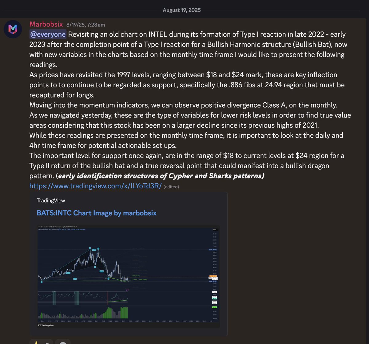 marbobsix's tweet photo. The goal of a high-performing long term trades as the ultimate alpha is mastering (EIS)... 
Trade with #INTEL #INTC https://t.co/dG7LExU3qp