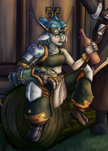 YoloDraws's tweet photo. My character's this one, I'm playin a slightly homebrewed half elf half dwarf artificer https://t.co/Run7lKNPey