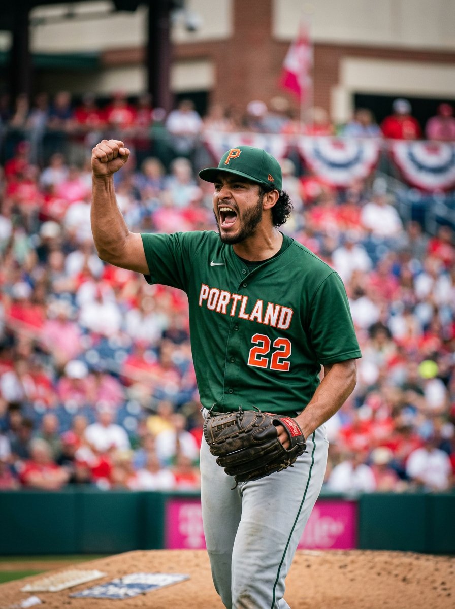 Portland__Stags's tweet image. Jorge Barboza turned in his best outing since joining Portland, firing 6.1 innings of 2‑run ball with 8 Ks to keep the Stags in it. The defense backed him with a clean double play, but the bats never found traction in a quiet night at PDX. #eMLB