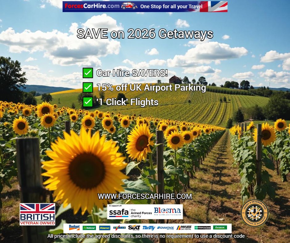 forcescarhire's tweet image. SAVE on 2026 Getaways
✅ Car Hire SAVERS!
✅ 1'Click' Flights
✅ 15% off UK Airport Parking
🖱️ bit.ly/3VZWxUK  
One Stop for all your Travel
#carhire #ukairportparking #flights #travel #discounts #holidays #holiday #expats #forces #bluelight #forcescarhire #MHHSBD