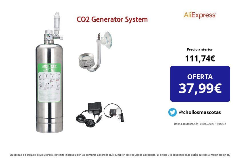 ChollosMascotas's tweet image. ❌ Precio anterior: 111,74 € 
💶 OFERTA: 37,99 € (-66%)

✅ Cómpralo aquí 👉 bit.ly/42Jz3Gv

Kit de sistema generador de CO2 para acuario, cilindro generador de CO2 de acero inoxidable, Kit de Reactor de dióxido de carbono para…

 #Mascotas