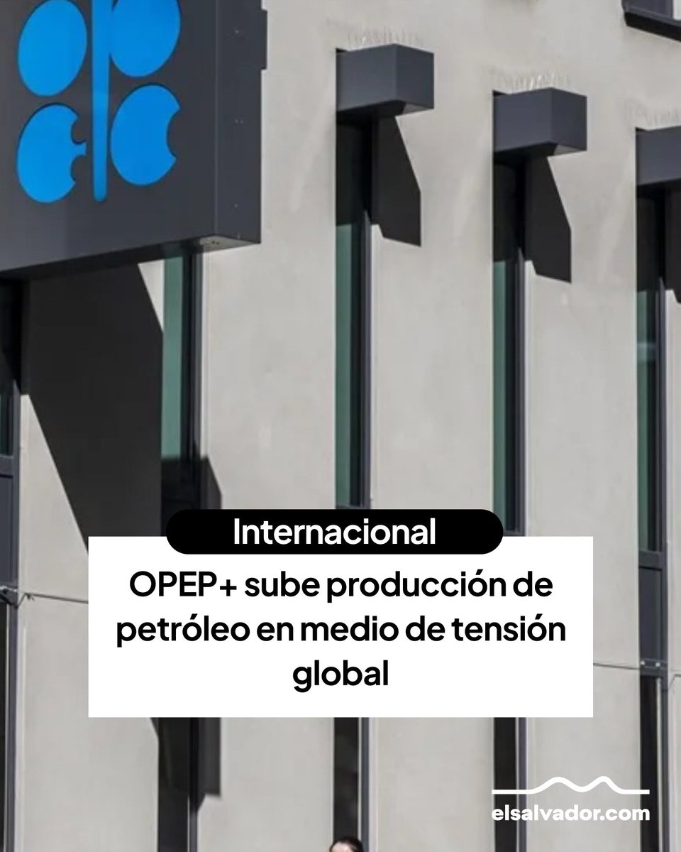 elsalvadorcom's tweet image. #Internacional | La alianza petrolera anunció un aumento de 188,000 barriles diarios desde junio, en un contexto marcado por la guerra en Oriente Medio y presiones sobre el suministro.

Lee más 👉  elsalvador.com/noticias/inter…