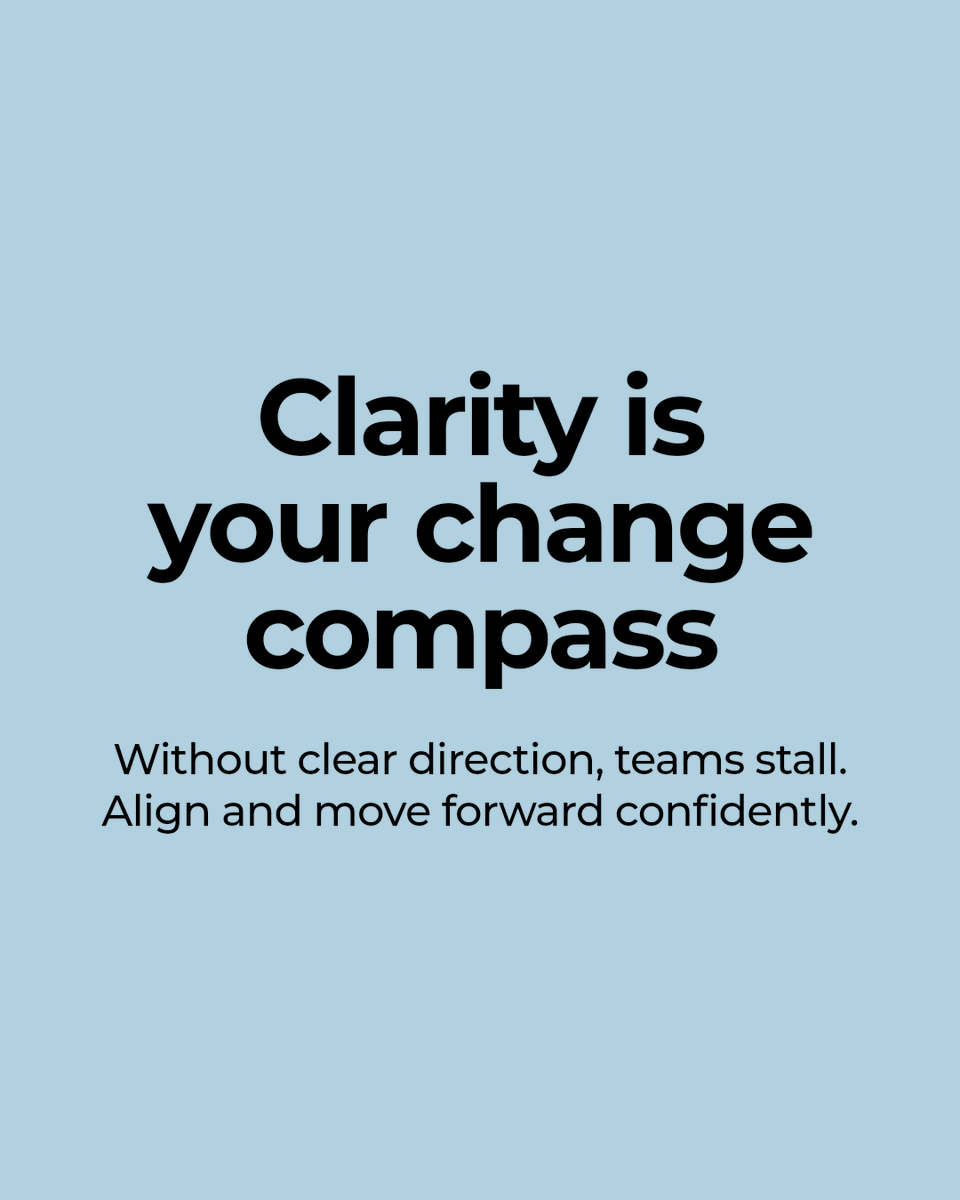 Ignite_Fabulous's tweet image. Clarity is often overlooked in change management—but it's the compass that keeps teams aligned and moving forward. Without it, confusion grows and progress stalls. How do you ensure clarity in your change efforts? Share your thoughts below. #gratitude #resilience #kindness