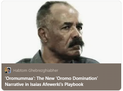 GHabtom's tweet photo. The op-ed examins inside Isaias Afwerki’s Ethiopia playbook; shifting narratives, shifting targets, but a consistent method of war, proxies, and information warfare. https://t.co/HT467kPWaz https://t.co/JIJtZkaI7D