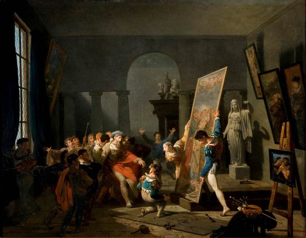TomasMu73833924's tweet image. 'Muerte de Francisco Francia, delante de la "Santa Cecilia" de Raffaello Sanzio'
Creación de 1808.
Técnica: Óleo sobre lienzo.
Dimensiones: 65 × 81 cm.
Ubicación: Colección privada.
Autor: Nicolás-Antoine Taunay (francés, 1755-1830)
#arts #paintings