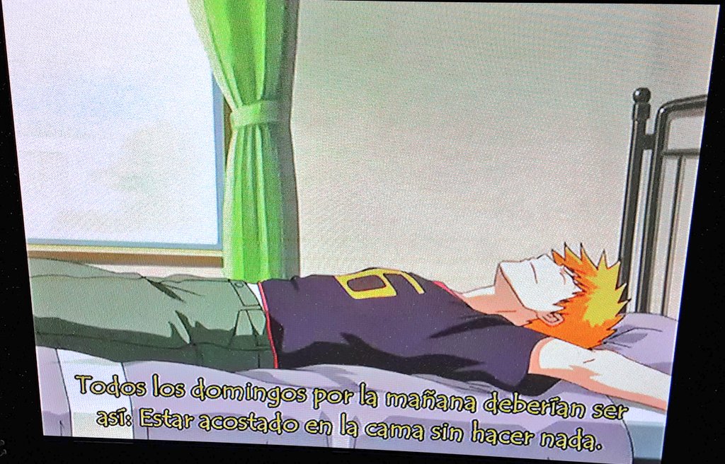 septimoartecol's tweet image. Frases anime: Bleach ⏰

"Todos los domingos por la mañana deberían ser así: estar acostado en la cama sin hacer nada"

#scenes #vacation #manga #episode #Ichigo #soulreaper #cartoon #domingo #findesemana #felizdomingo #3demayo #shonen #tv #dvd #art #cool #home #living #animación
