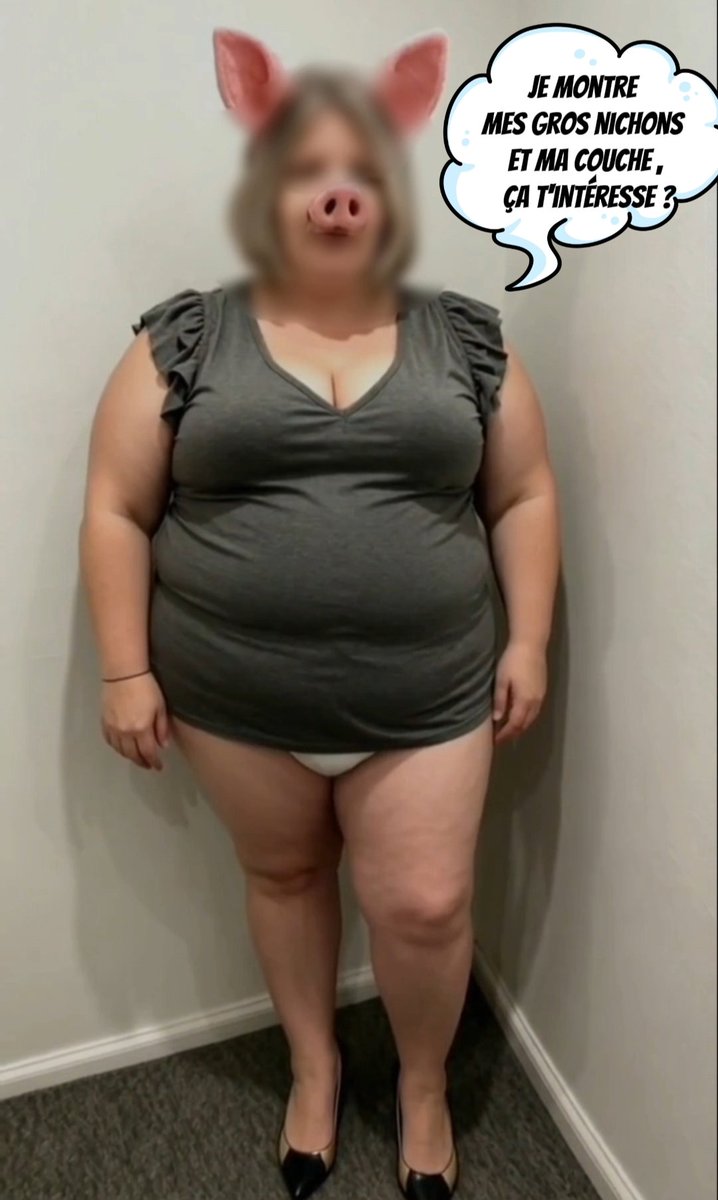 Serre tête avec oreilles 👂🐷 et groin 🐽de cochon. La pig attend vos commentaires ✍️pour montrer sa couche🧷🚼 et déballer ses loches 🍈