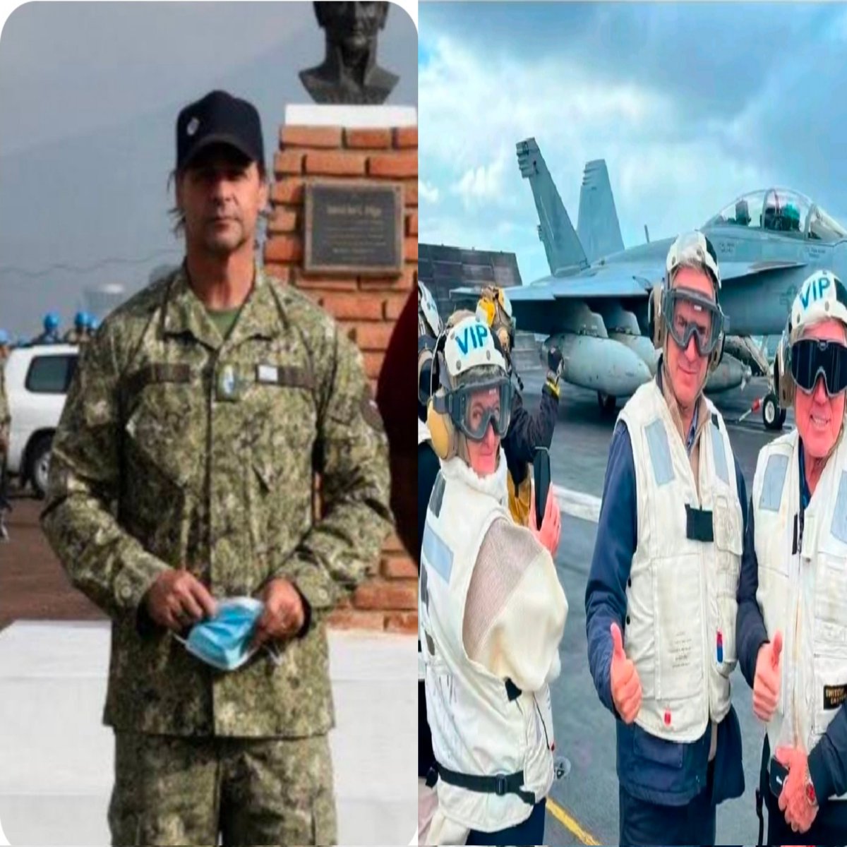 Cuando Luis vistió el uniforme del EJÉRCITO  NACIONAL el zurderio lloriqueo y critico. Éste va a un barco de guerra yanqui, viste uniforme imperialista, todos calladitos. Malos días para ser frenteamplista.