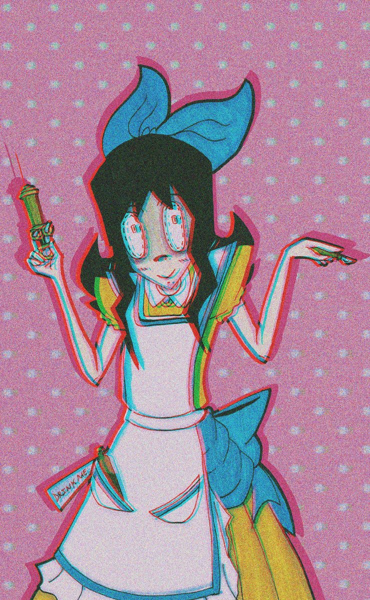 SadoAlice's tweet image. (Old) drew Essie in the original Alice dress.
#art #cartoon #kawaii