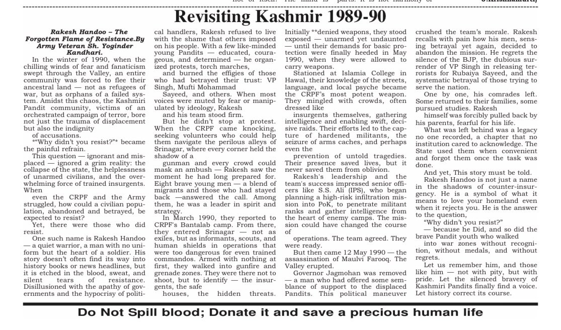 <a href="/SapruSanjay/">Sanjay Sapru</a> The biggest blunder in 1990 was to call him back to Delhi after the killing of Maulvi Farooq by Militants.I was eye witness of whole mess created by Mufti Whiskey 🥃 with the support of BJP…Read this book to know more about Ground Realities