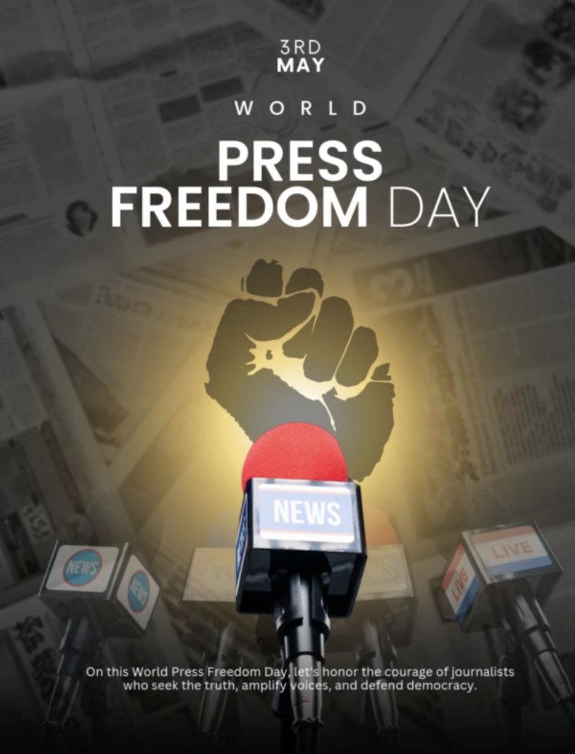 BCUMediaComm's tweet photo. Happy World Press Freedom Day!
Today we celebrate the journalists who risk everything to keep us informed. Press freedom is our freedom!📢
#WorldPressFreedomDay https://t.co/Cl1Lg86ISH