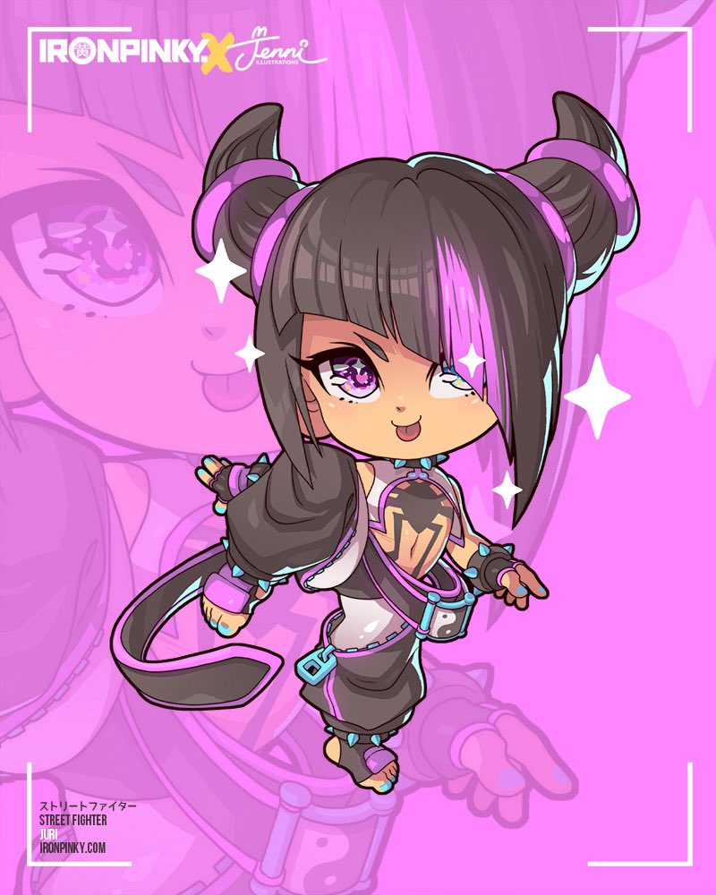 ironpinky's tweet image. Juri Han! A collab between my wife, Jennillustrations and me. #streetfighter #jurihan #jenniillustrations #edwinhuang