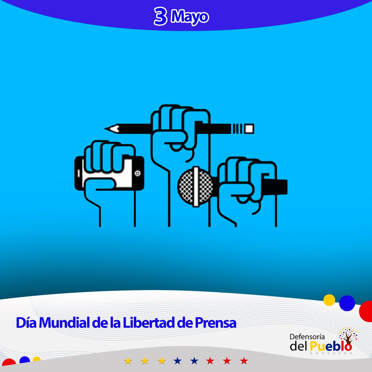 #EFEMERIDE Hoy #3may Se celebra el Día Mundial de la Libertad de Prensa Desde 1993, fecha para rendir homenaje a los periodistas y defender a los medios de comunicación de los diferentes ataques a su integridad e independencia.