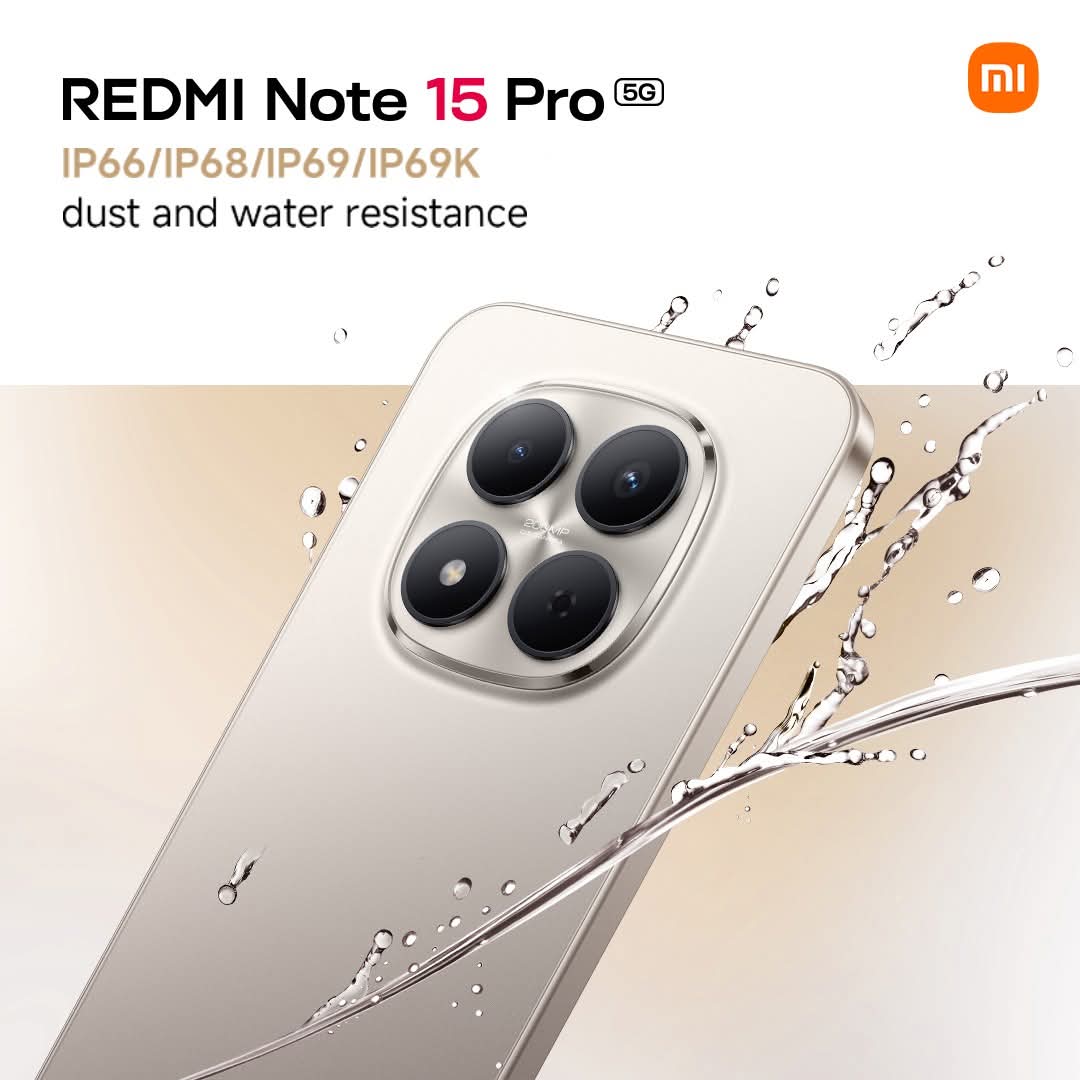 xiaomiegypt's tweet photo. مفيش حاجه هتوقفك!
استعد لأي تحدي في يومك بدون قلق مع Redmi Note 15 Pro 5G المقاوم لقطرات الماء والغبار!
متوفر حاليًا في فروع Xiaomi Store والموزعين المعتمدين!
#RedmiNote15Series #REDMITitanDurability #SmartLife https://t.co/kQHpbZDKmb