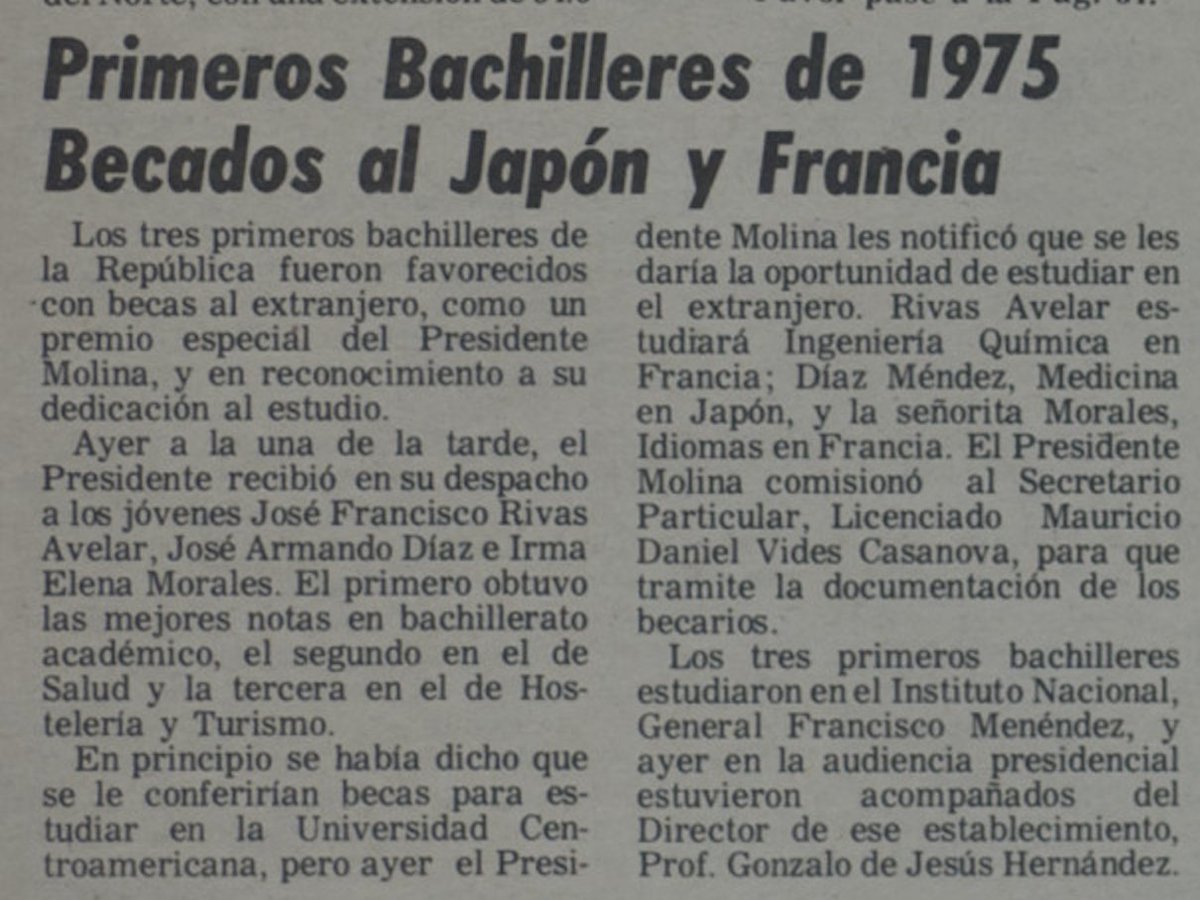 vgarc1ar's tweet photo. En 1976, hace 50 años, el dictador de turno sorprendió a los mejores bachilleres del país. El gobierno les había prometido una beca para estudiar en la UCA, pero el dictador decidió darles mejor becas para estudiar en el exterior. Un gesto magnánimo del Tirano.
#ElSalvador https://t.co/cvxMqx6Pn4