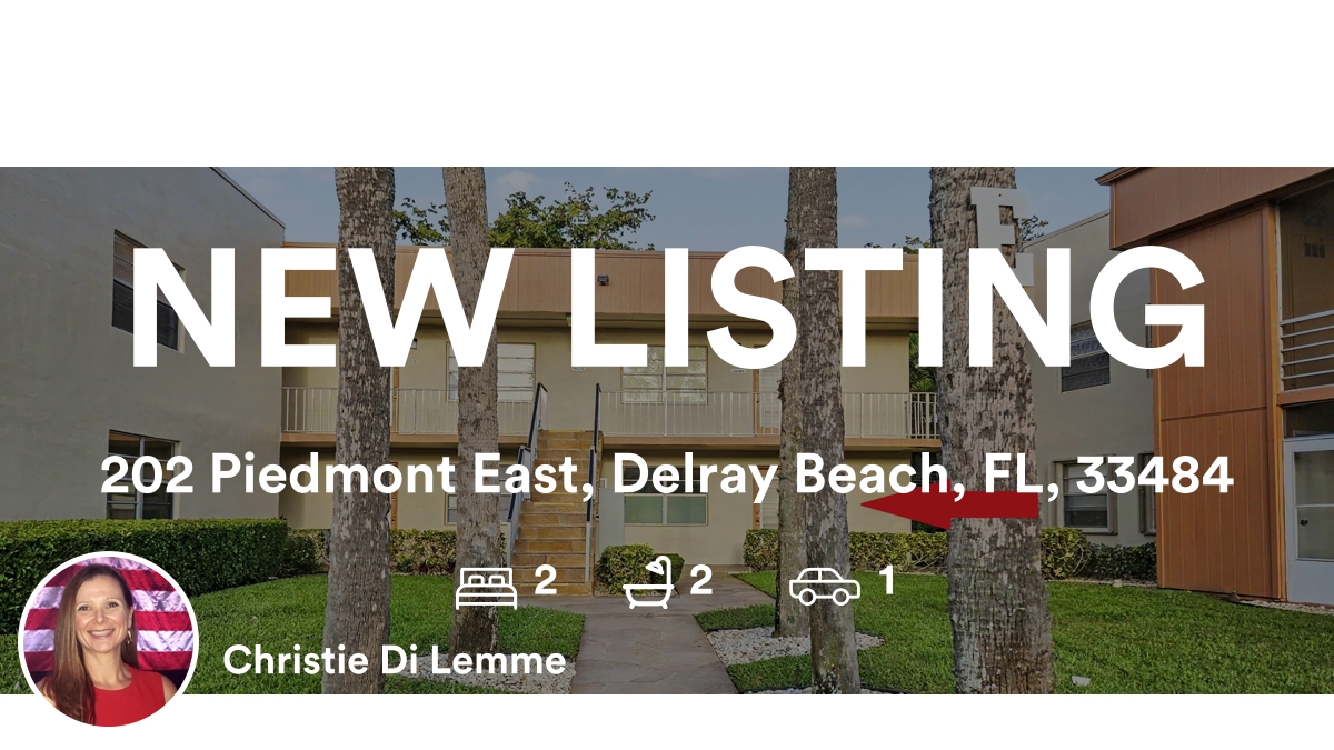 ChristieDiLemme's tweet image. 🛌 2 🛀 2 🚘 1
📍 202 Piedmont East, Delray Beach, FL, 33484

My latest listing on RateMyAgent.

...
#ratemyagent #realestate #Florida_Homes_Realty_and_Mtg_LLC