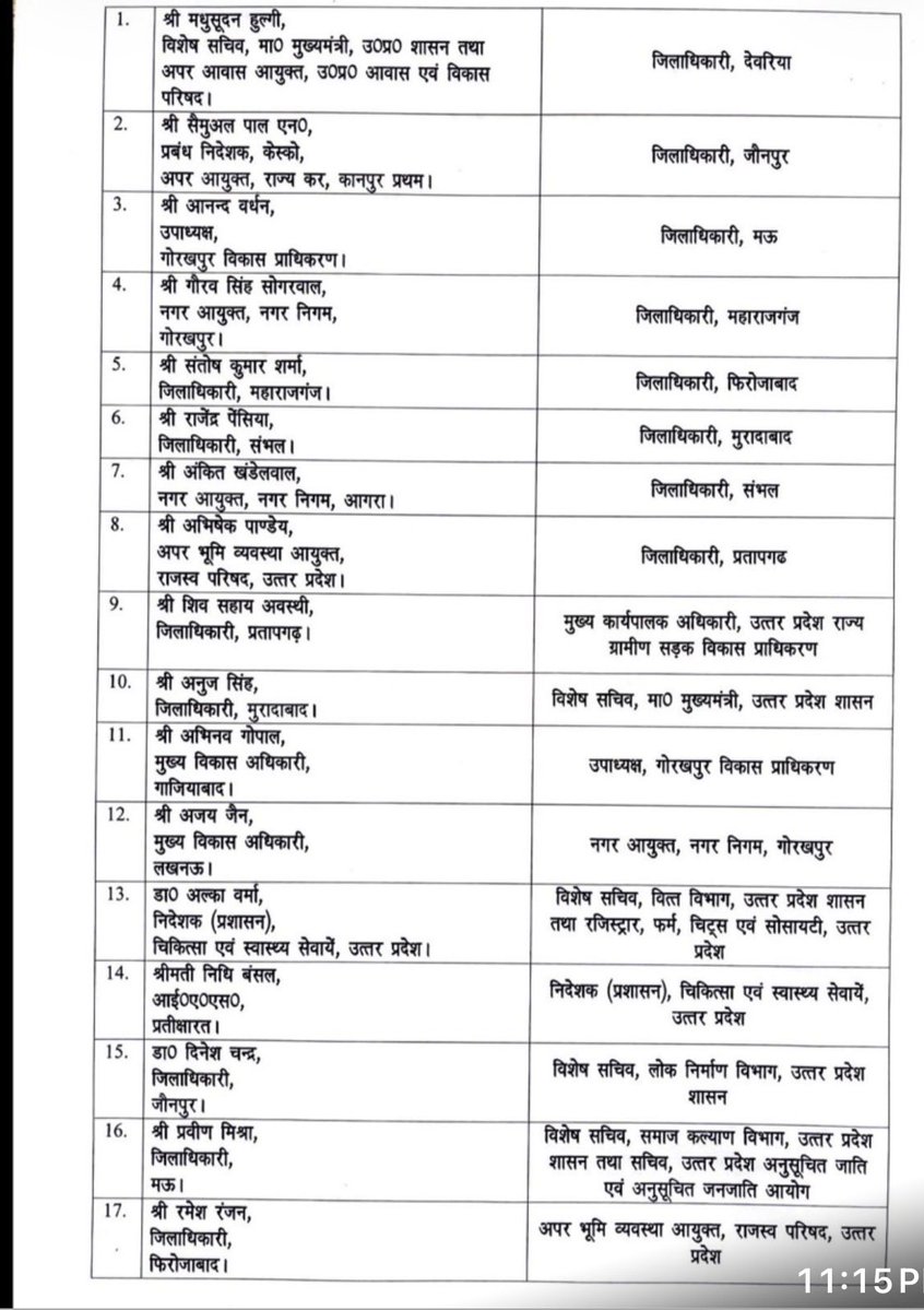 Anubhavse's tweet image. #UP में #IAS अफसरों के #तबादले का #तेजस विमान फिर उड़ा!! 38 #अफ़सर इस विमान में सवार!! 8 #DM भी बदले गए!!